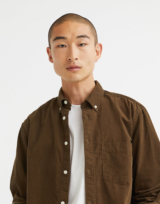 Regular fit corduroy shirt