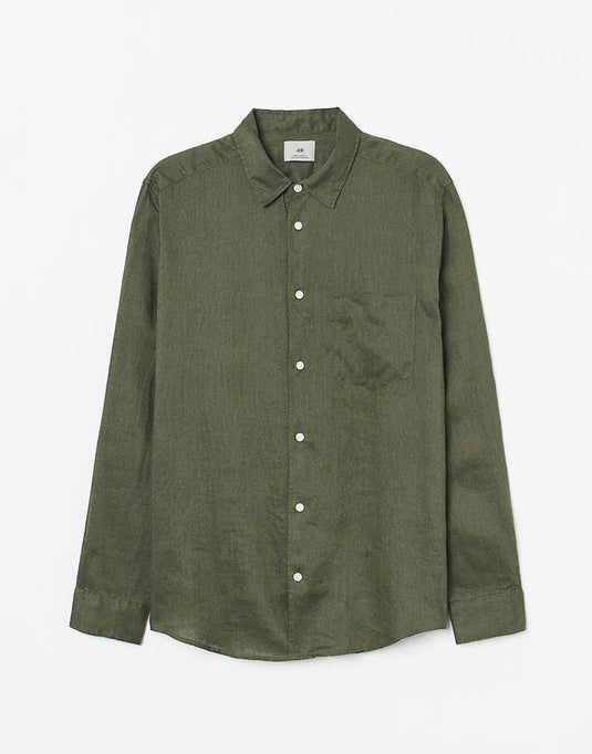 Regular fit linen shirt