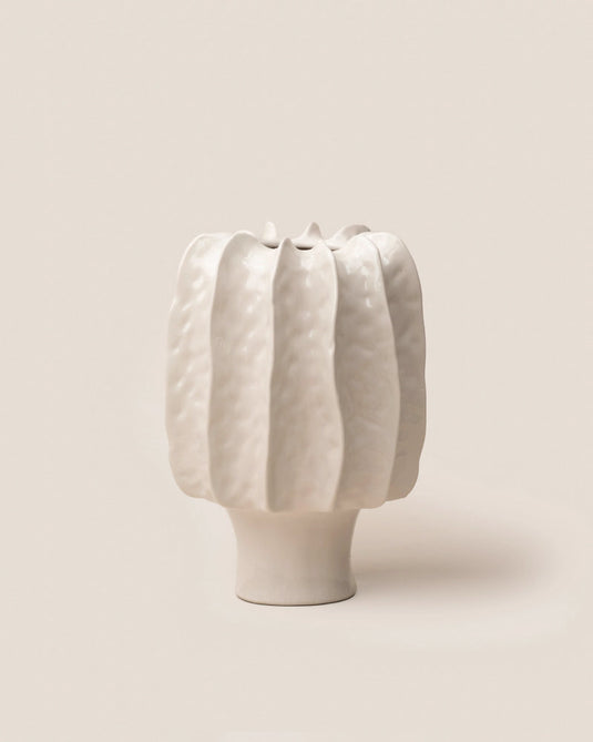 Ivory gaia vase